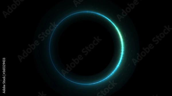 Obraz Eclipse light, Abstract lens flare ring background.