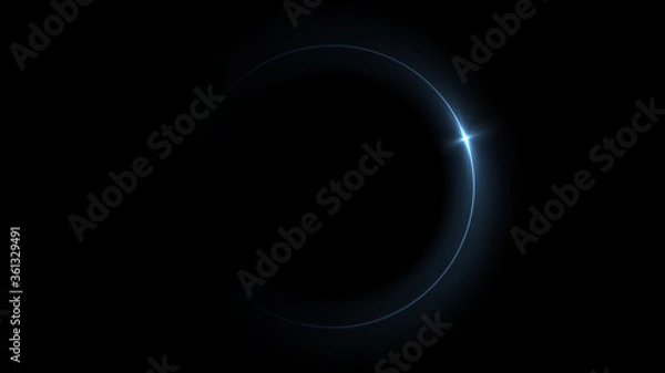 Obraz Eclipse light, Abstract lens flare ring background.