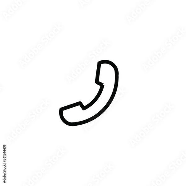 Fototapeta Vector Telephone Solid Glyph Flat icon