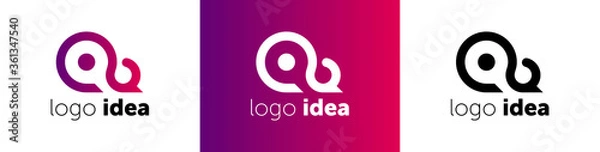 Fototapeta Creative idea logo template. logo idea vector design