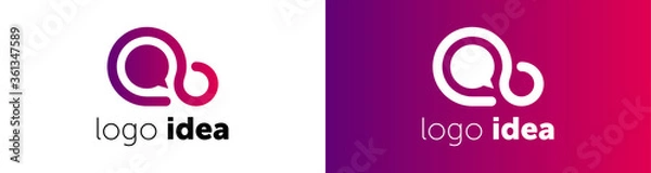 Fototapeta Creative idea logo template. logo idea vector design