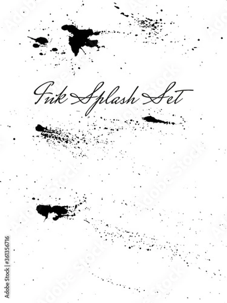 Obraz Vector ink splash set. Can be used for creating any texture