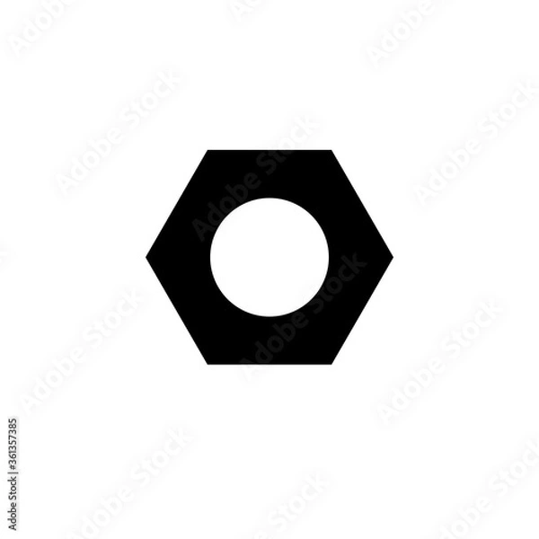 Obraz Industrial Nut Icon Vector Illustration