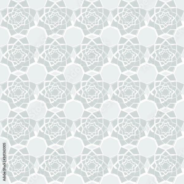 Fototapeta seamless geometric interwoven patterns. hypnotic effect. it can be used as background, fabric pattern, cover page, backdrop, wallpaper