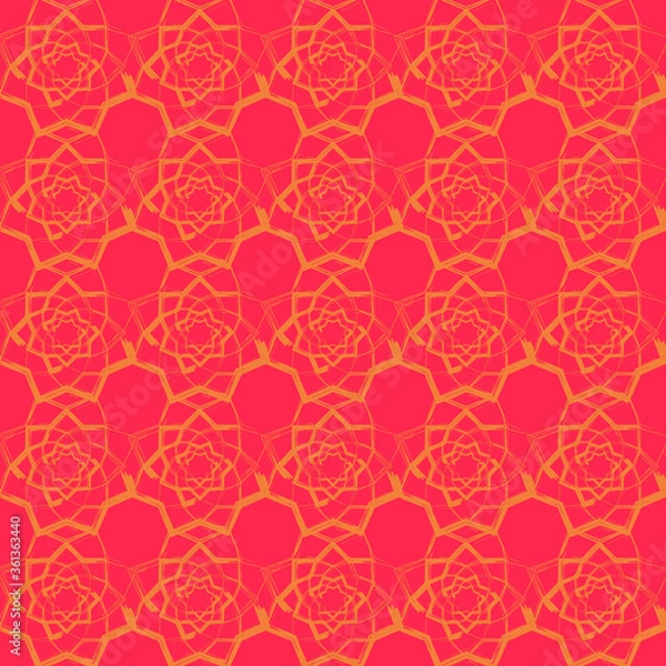 Fototapeta seamless geometric interwoven patterns. hypnotic effect. it can be used as background, fabric pattern, cover page, backdrop, wallpaper