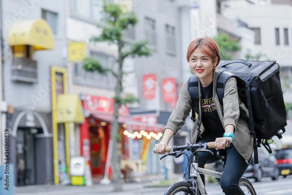 Fototapeta フードデリバリーサービスイメージ