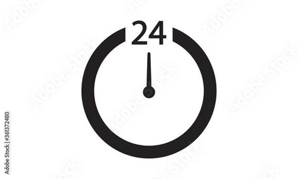Obraz 24 hour service, availability, support icon