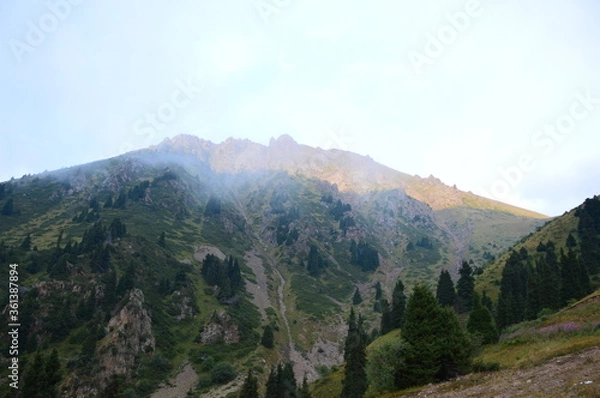 Obraz mountain landscape with clouds