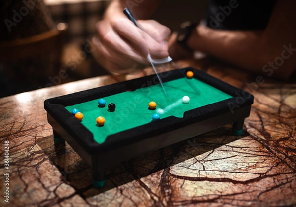Obraz Small toy mini billiards game fun