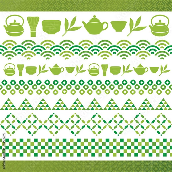 Obraz 抹茶　和風バナー　広告イラスト