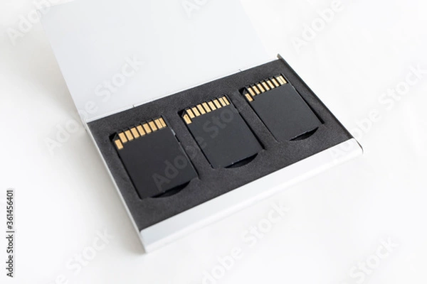 Fototapeta SDカード メモリー データ デスク