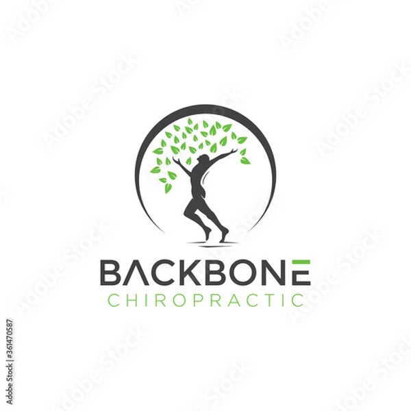 Obraz backbone logo, attractive tree human vector