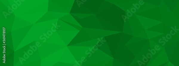 Fototapeta Green low poly background for modern banner