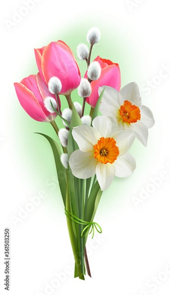 Obraz Tulips and daffodils