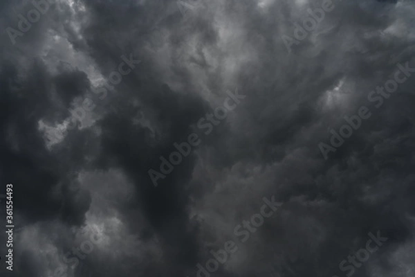 Fototapeta sky background of gray atmospheric clouds