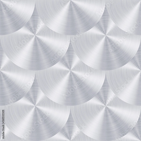Fototapeta Circular brushed metal. Seamless background. Pattern, texture.