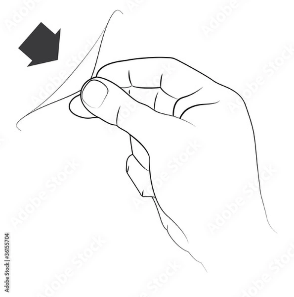 Fototapeta pulling a sticker