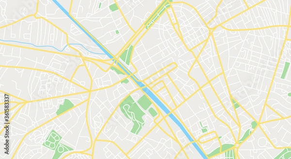 Obraz Mapa centrum miasta. Ilustracji wektorowych.