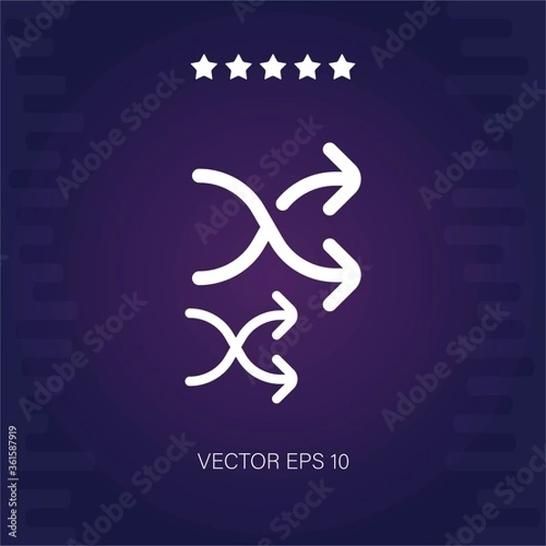 Obraz shuffle vector icon