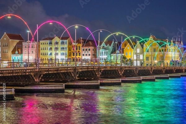 Obraz colorful curacao nights