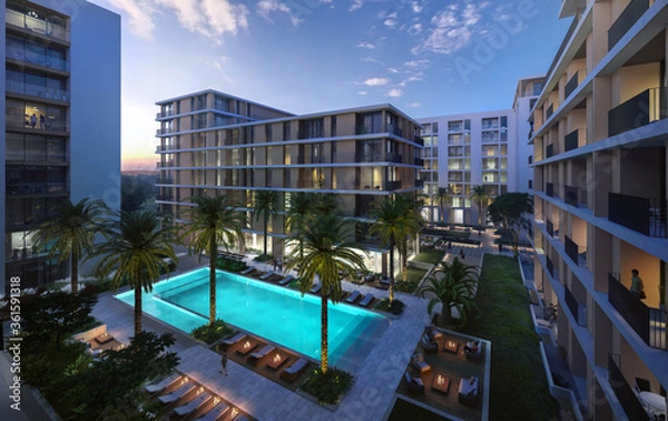 Obraz hotel at night