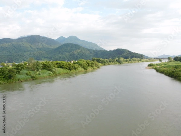 Obraz 山に続く千曲川　その２