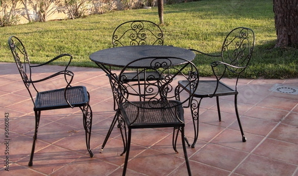 Obraz outdoor table and chairs