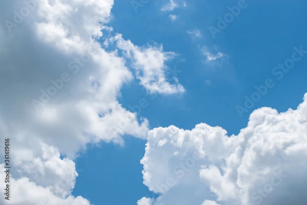 Obraz Clouds in blue sky background with copy space