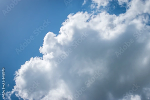 Obraz Clouds in blue sky background with copy space