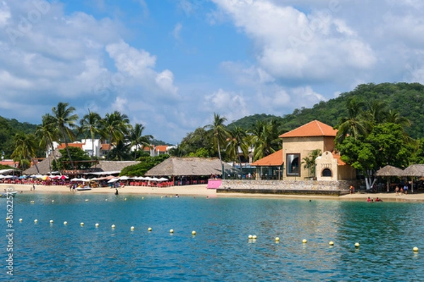 Obraz beach with umbrellas