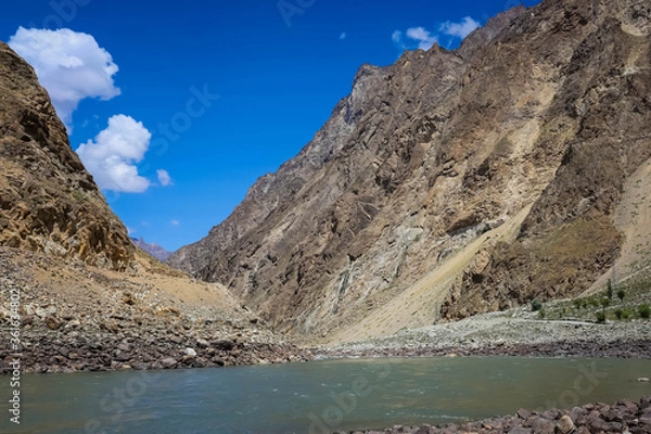 Obraz mountain landscape with blue sky