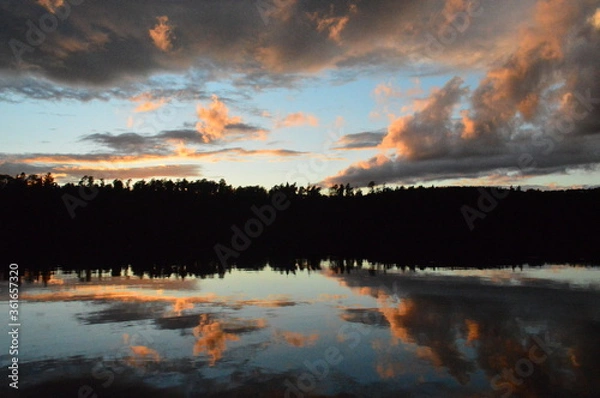 Obraz sunset over lake