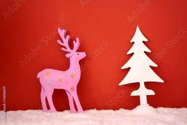 Obraz Rentier für Weihnachten