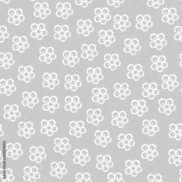 Fototapeta Simple random flower seamless repeat pattern background