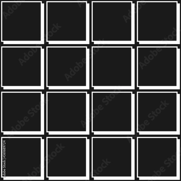 Fototapeta Seamless geometric pattern with square tiles