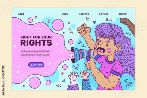 Obraz Protest strike landing page