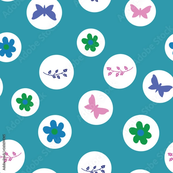 Fototapeta Floating Circles Pattern