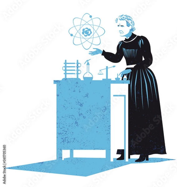 Fototapeta the discovery of discovery of radium and polonium