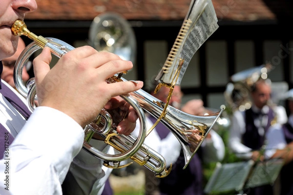 Obraz Mann spielt trompete