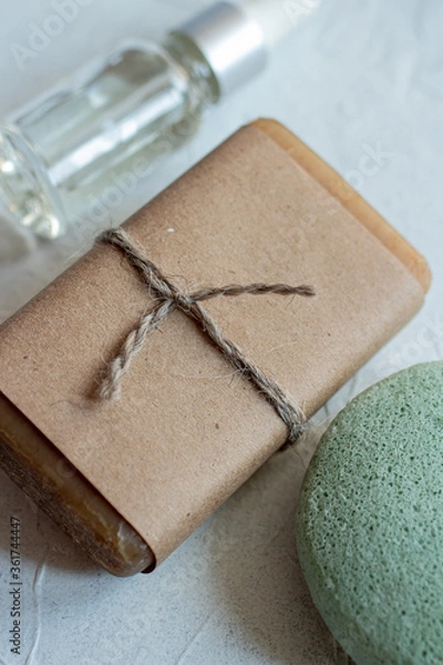 Obraz Face oil, natural soap.