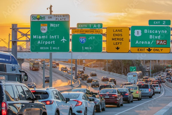 Obraz Miami traffic