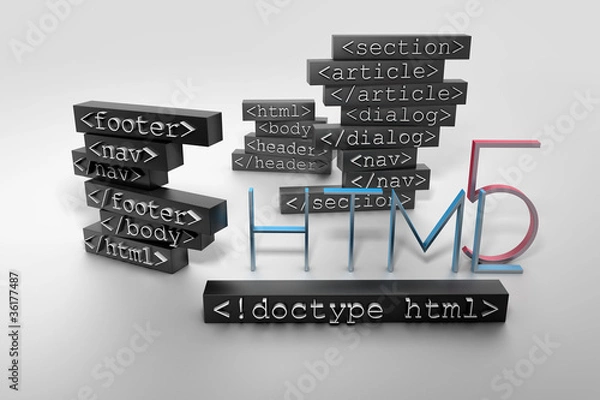 Fototapeta Building a website - HTML5