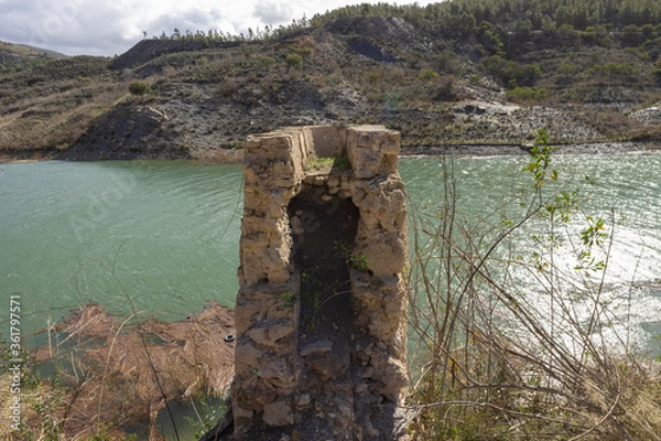 Fototapeta part of a construction today in ruins