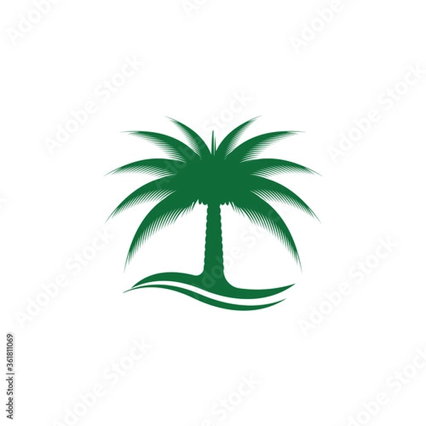 Fototapeta Dates tree  Logo Template vector symbol