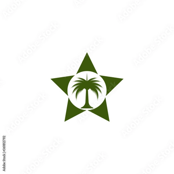 Obraz Dates tree  Logo Template vector symbol