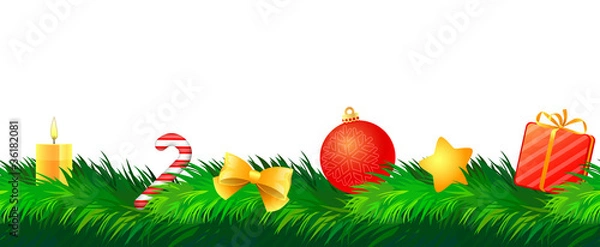 Fototapeta christmas decoration - seamless pattern