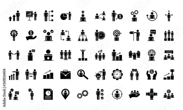 Fototapeta Pakiet Avatars People People ustawia ikony