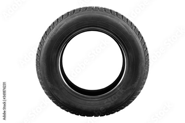 Fototapeta Car tire isolated on white background
