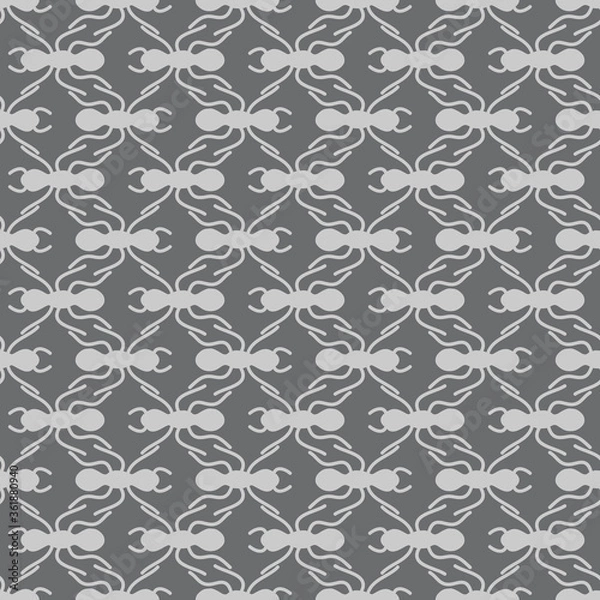 Obraz Big ant in a line seamless repeat pattern background