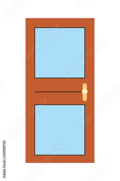 Fototapeta Isolated house door vector design